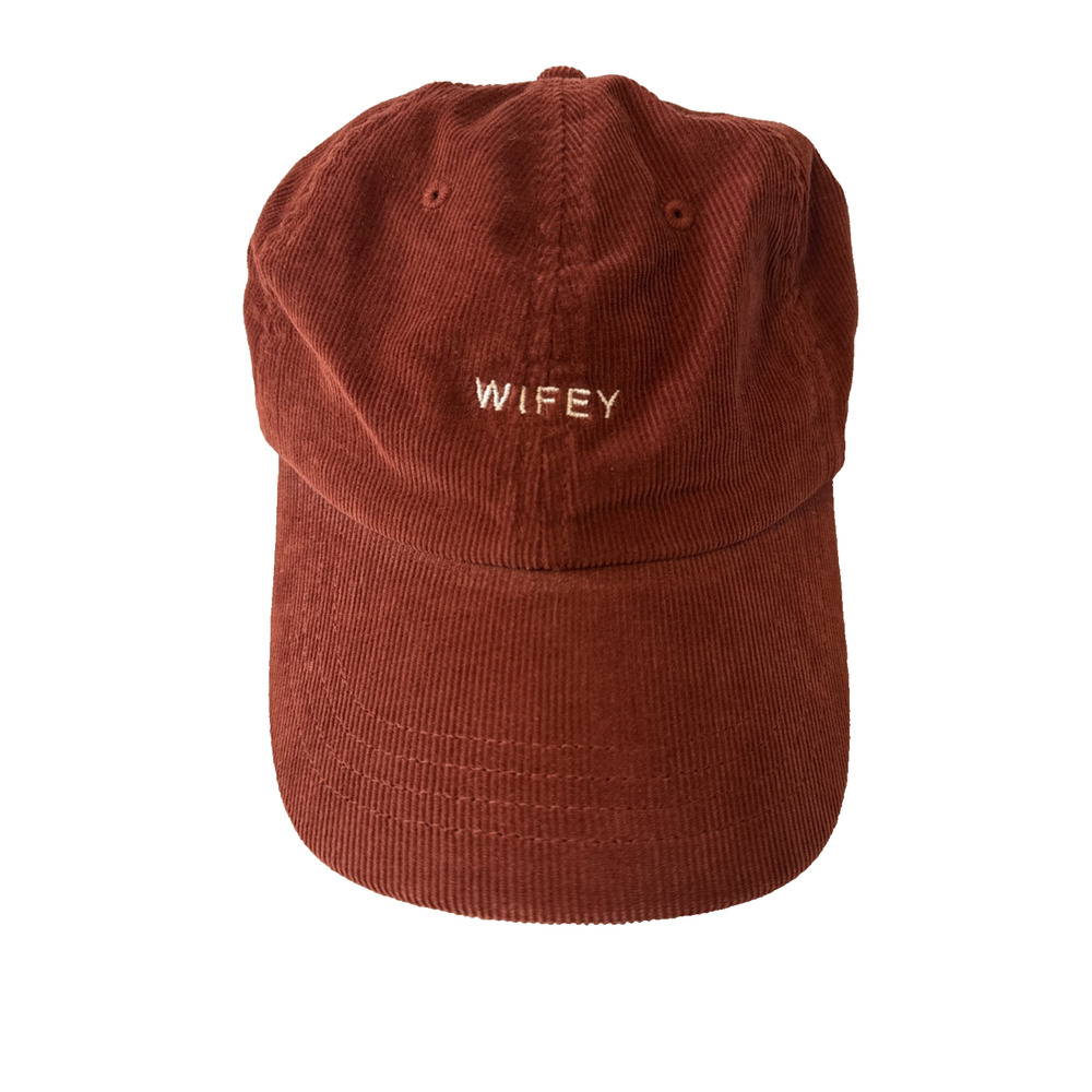 Big Accessories‎ Corduroy Burnt Red Women’s OS Adjustable Hat Wifey Bride Gift